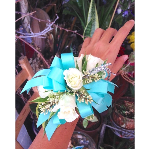 Silk Turquoise Corsage