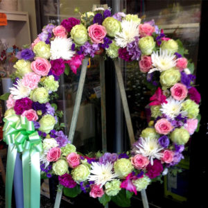 Roses and Carnations Wreath